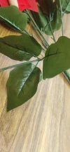 5 poinsettias Christmas flowers, 15 small-leaf home simulation flower ornaments, 5 flowers Specification image